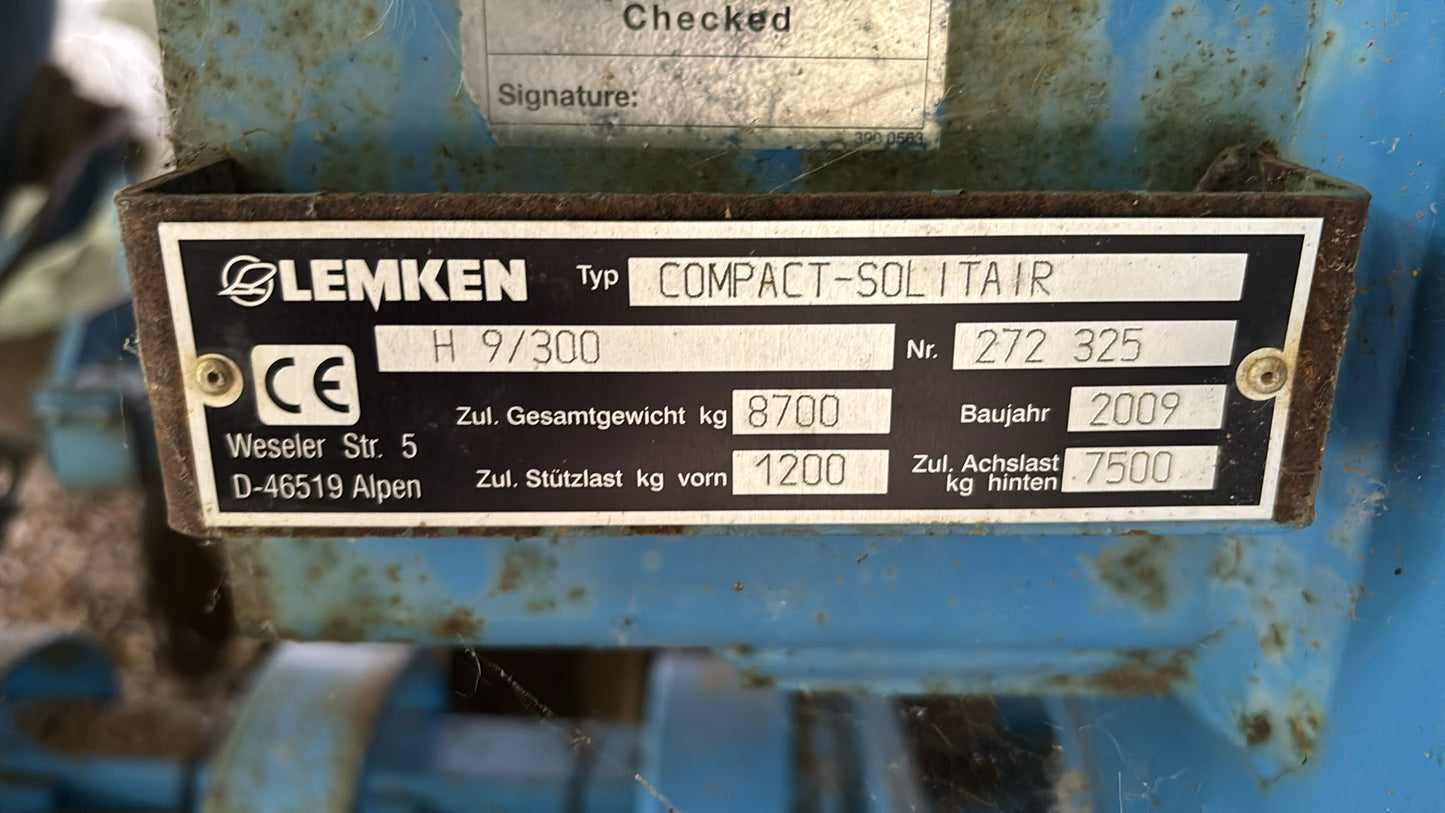 Lemken Compact Solitair 9 2009